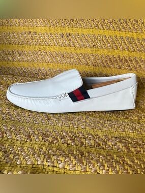 SINGLE Men’s Gucci Web Loafer LEFT SHOE ONLY Size 13.5
